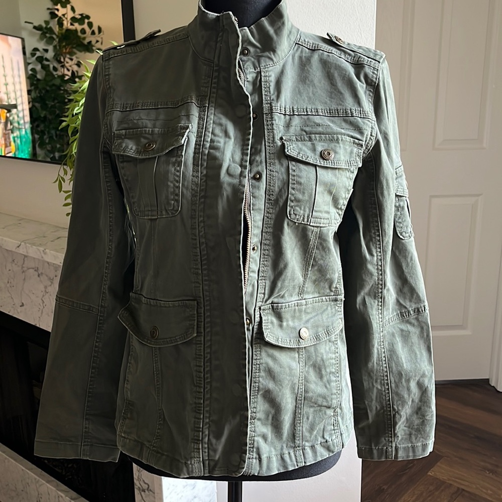 Army green field jacket